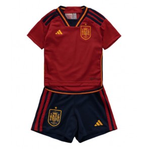 Spanien Hjemmebanesæt Børn VM 2022 Kort ærmer (+ korte bukser)